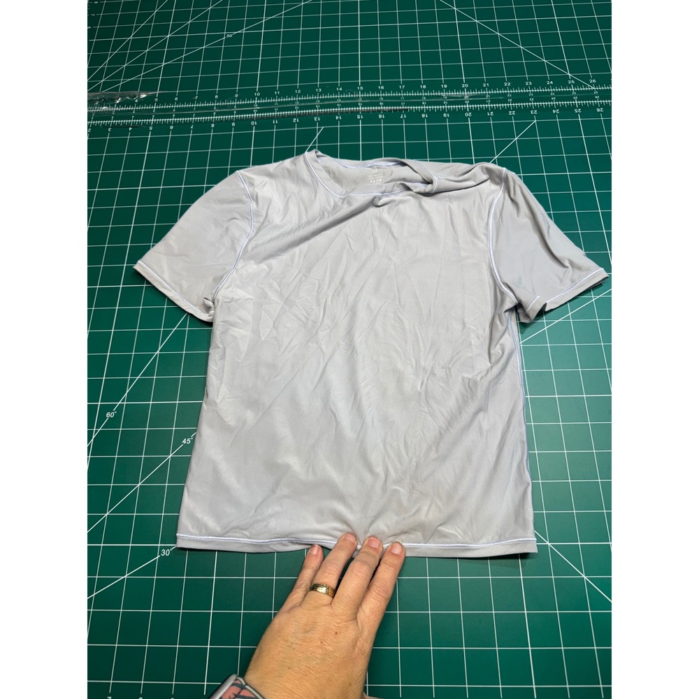 Aerie Smoothez Short Sleeve T-Shirt Light Blue Gray Crew Neck Women Small S P